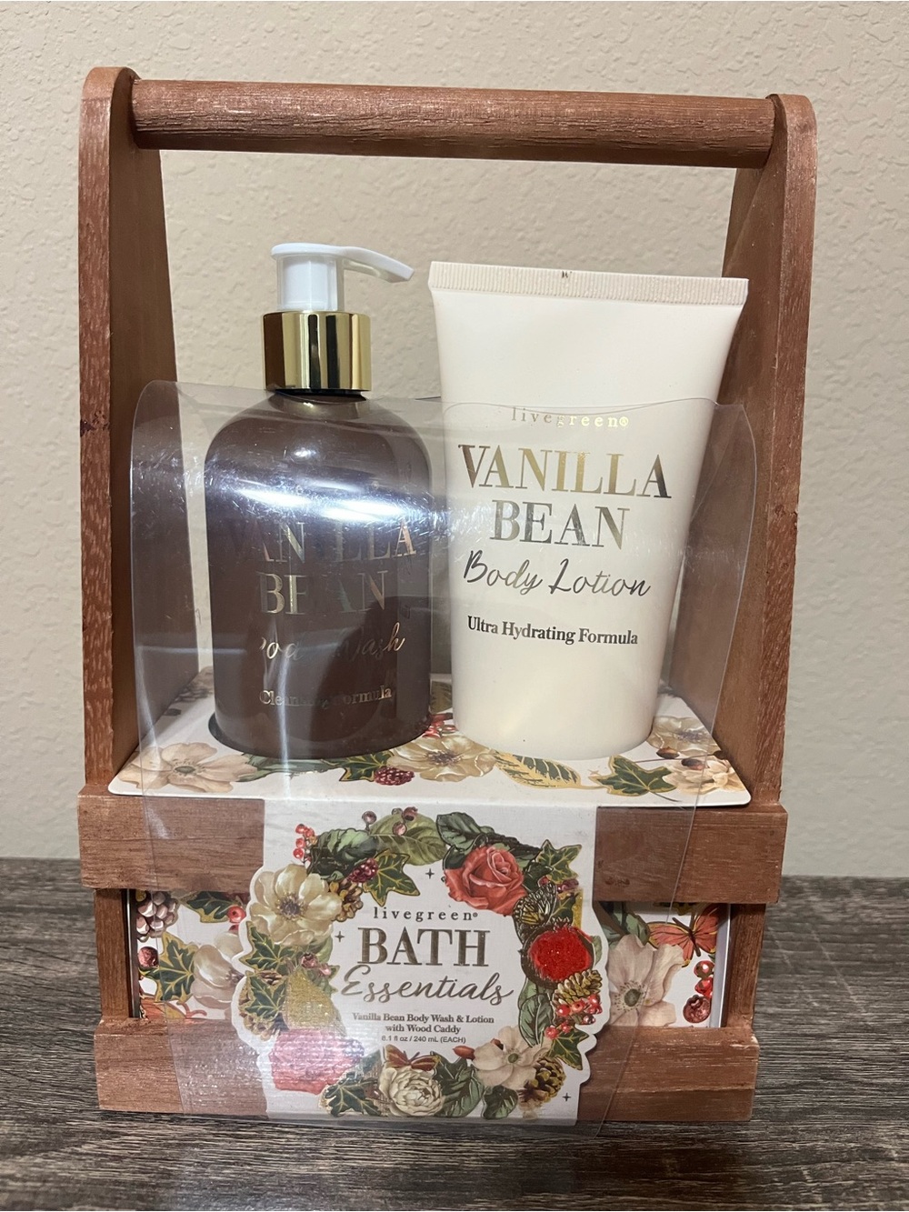 Vanilla Bean Body Lotion & Hand Wash Gift Set - Cream/Brown